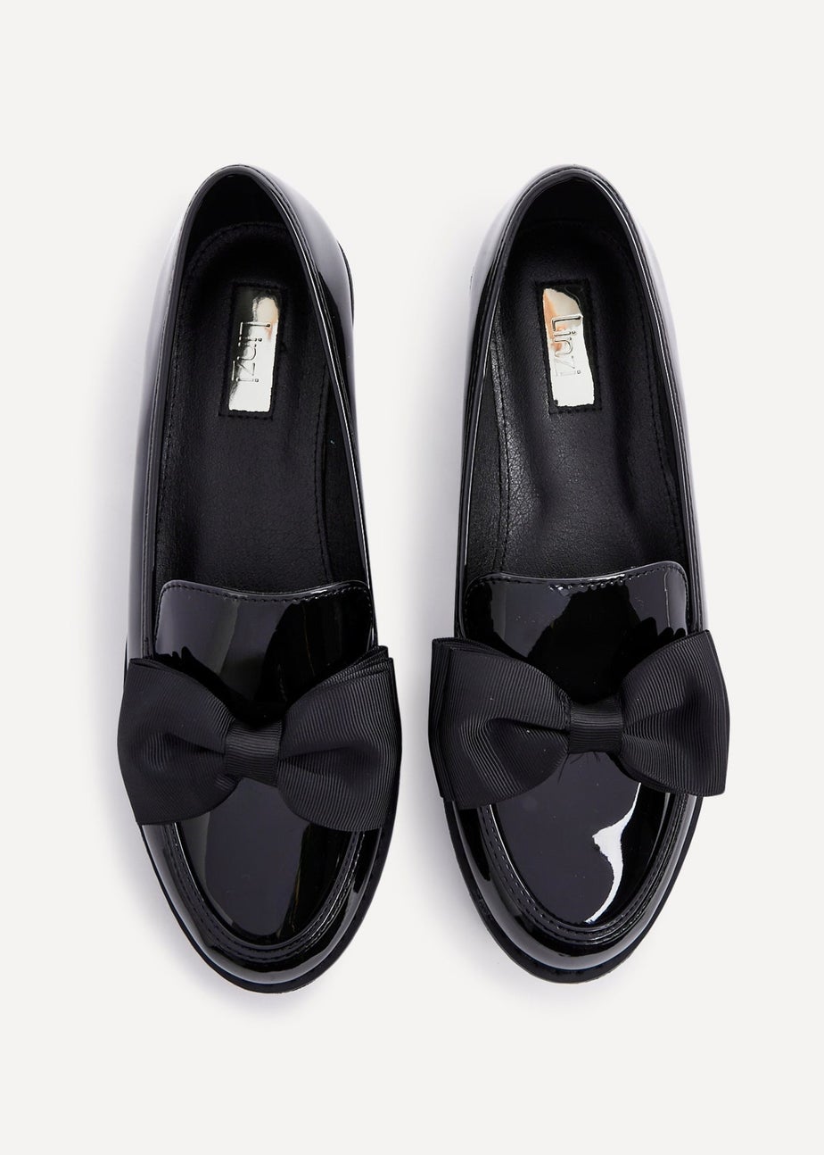Linzi Cathy Black Patent Classic Slip On Loafer