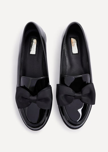 Linzi Cathy Black Patent Classic Slip On Loafer