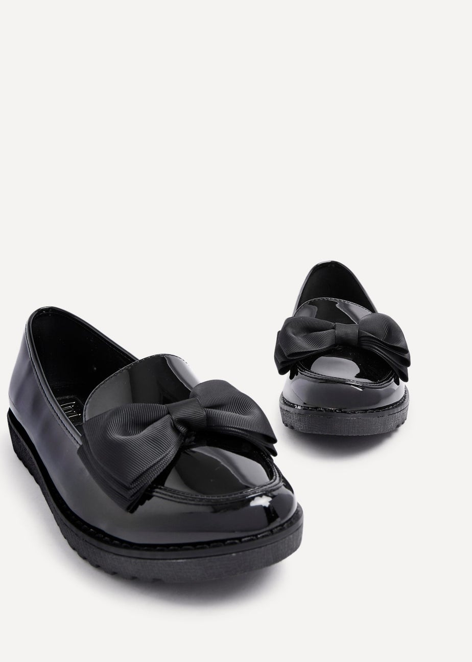 Linzi Cathy Black Patent Classic Slip On Loafer