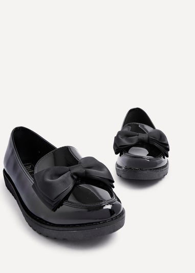 Linzi Cathy Black Patent Classic Slip On Loafer
