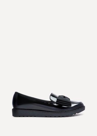 Linzi Cathy Black Patent Classic Slip On Loafer