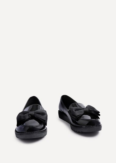 Linzi Cathy Black Patent Classic Slip On Loafer