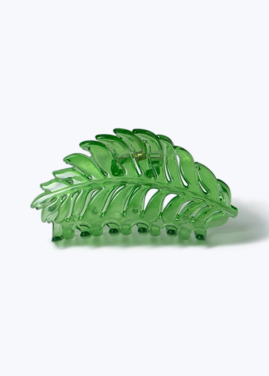 Muse Green Leaf Claw Clip