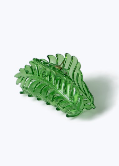 Muse Green Leaf Claw Clip
