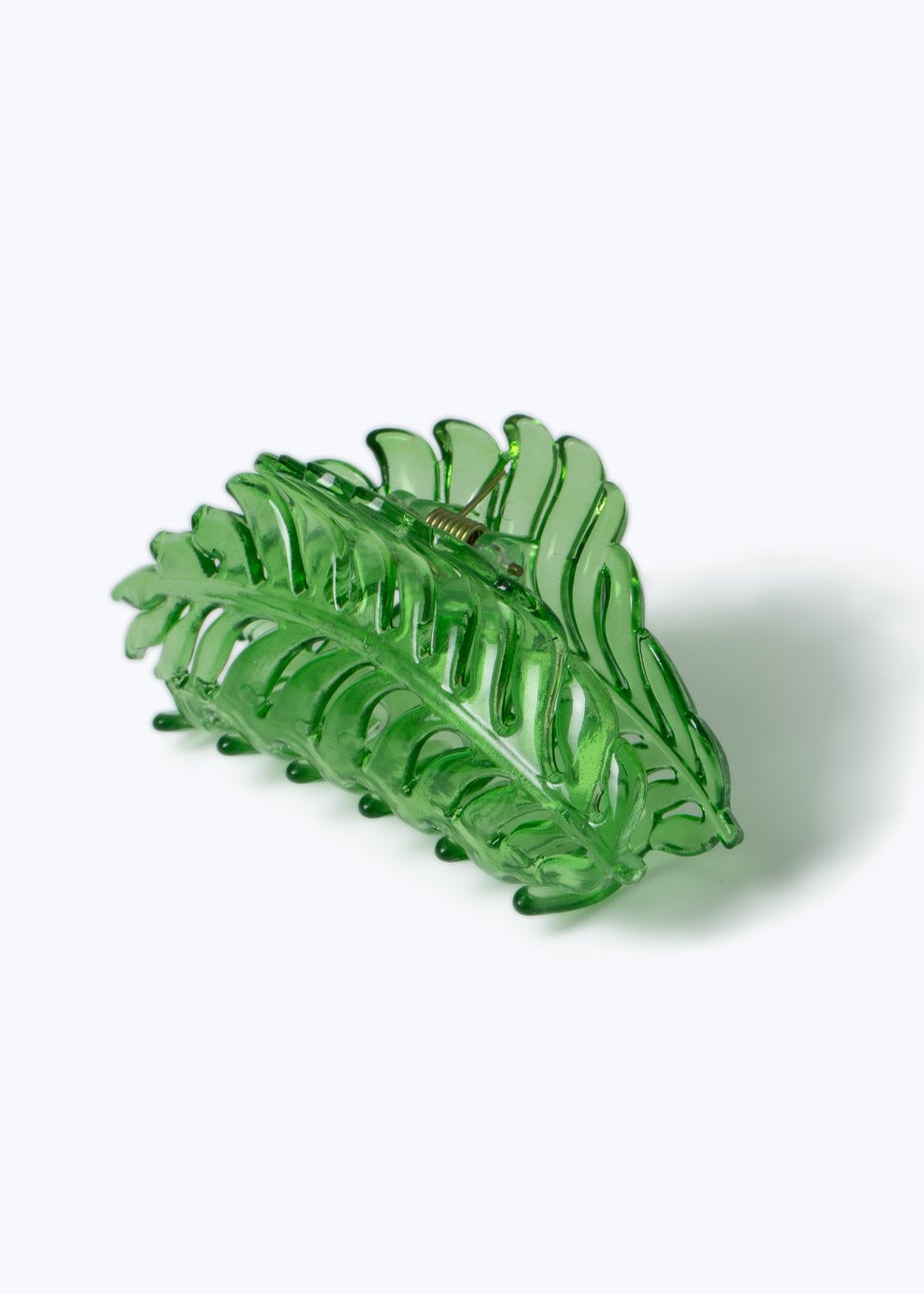 Muse Green Leaf Claw Clip