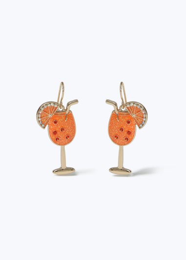 Muse Orange Cocktail Drop Earrings