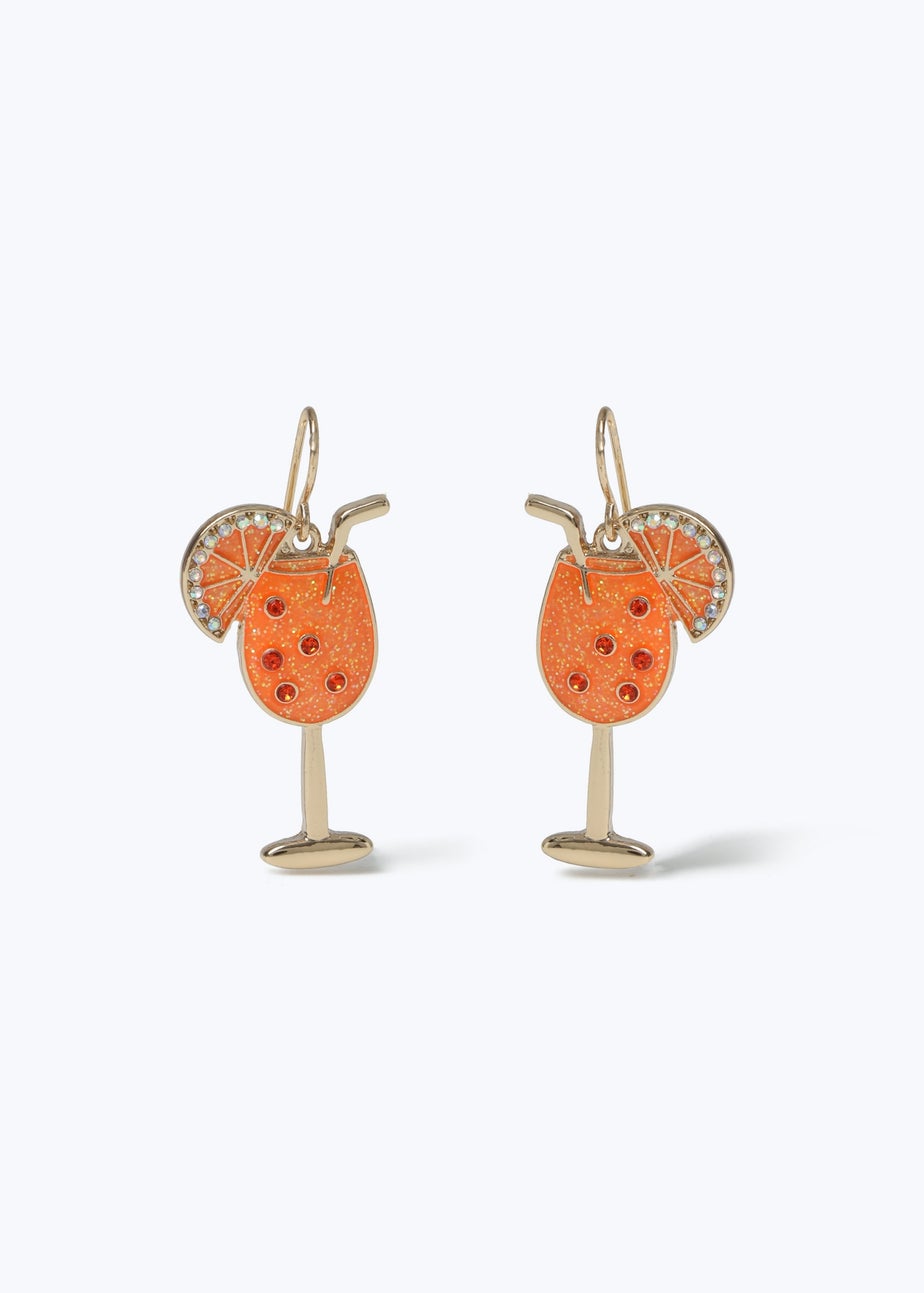 Muse Orange Cocktail Drop Earrings
