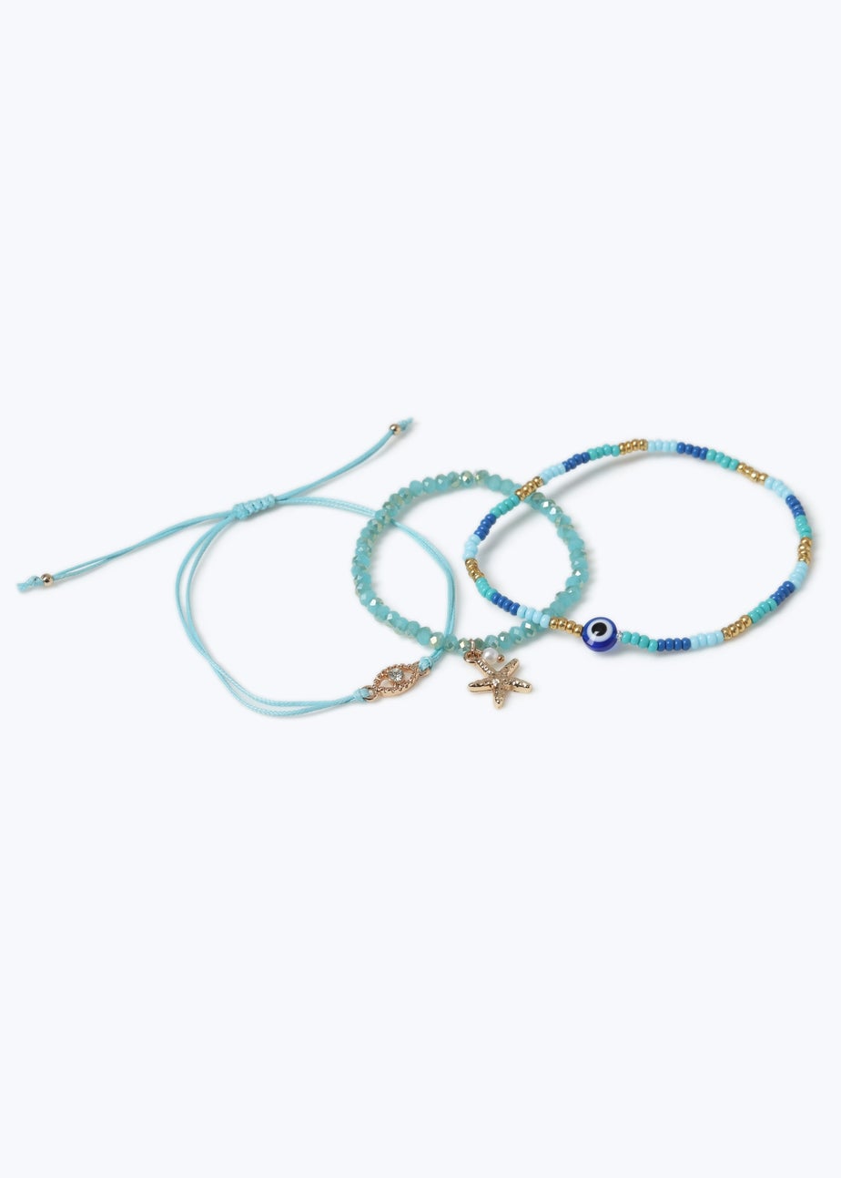 Muse 3 Pack Turquoise Beaded Bracelets