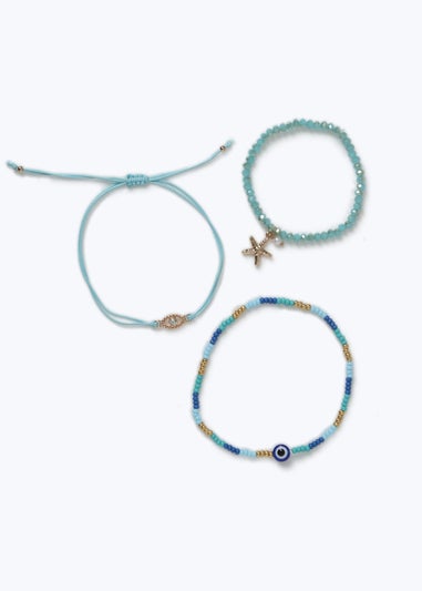 Muse 3 Pack Turquoise Beaded Bracelets