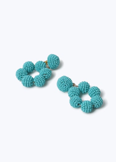 Muse Turquoise Sea Bead Drop Earrings
