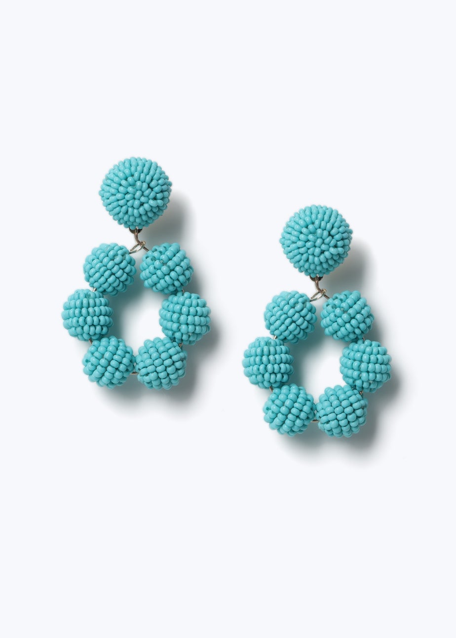 Muse Turquoise Sea Bead Drop Earrings