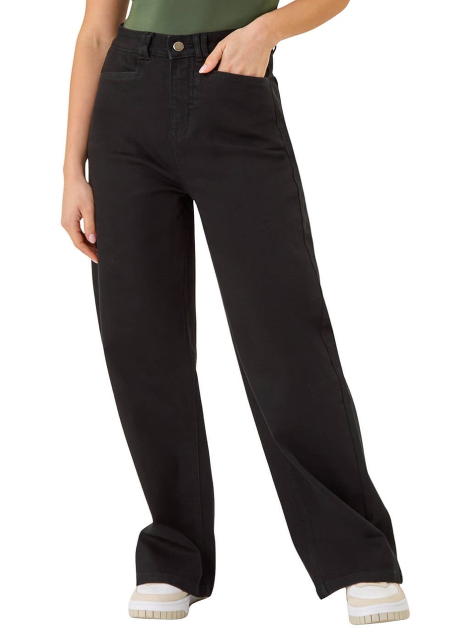 Dusk Black Dusk Denim Stretch Wide Leg Jeans
