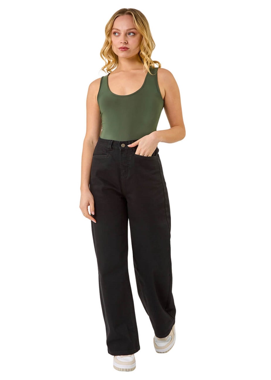 Dusk Black Dusk Denim Stretch Wide Leg Jeans