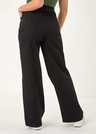 Dusk Black Dusk Denim Stretch Wide Leg Jeans
