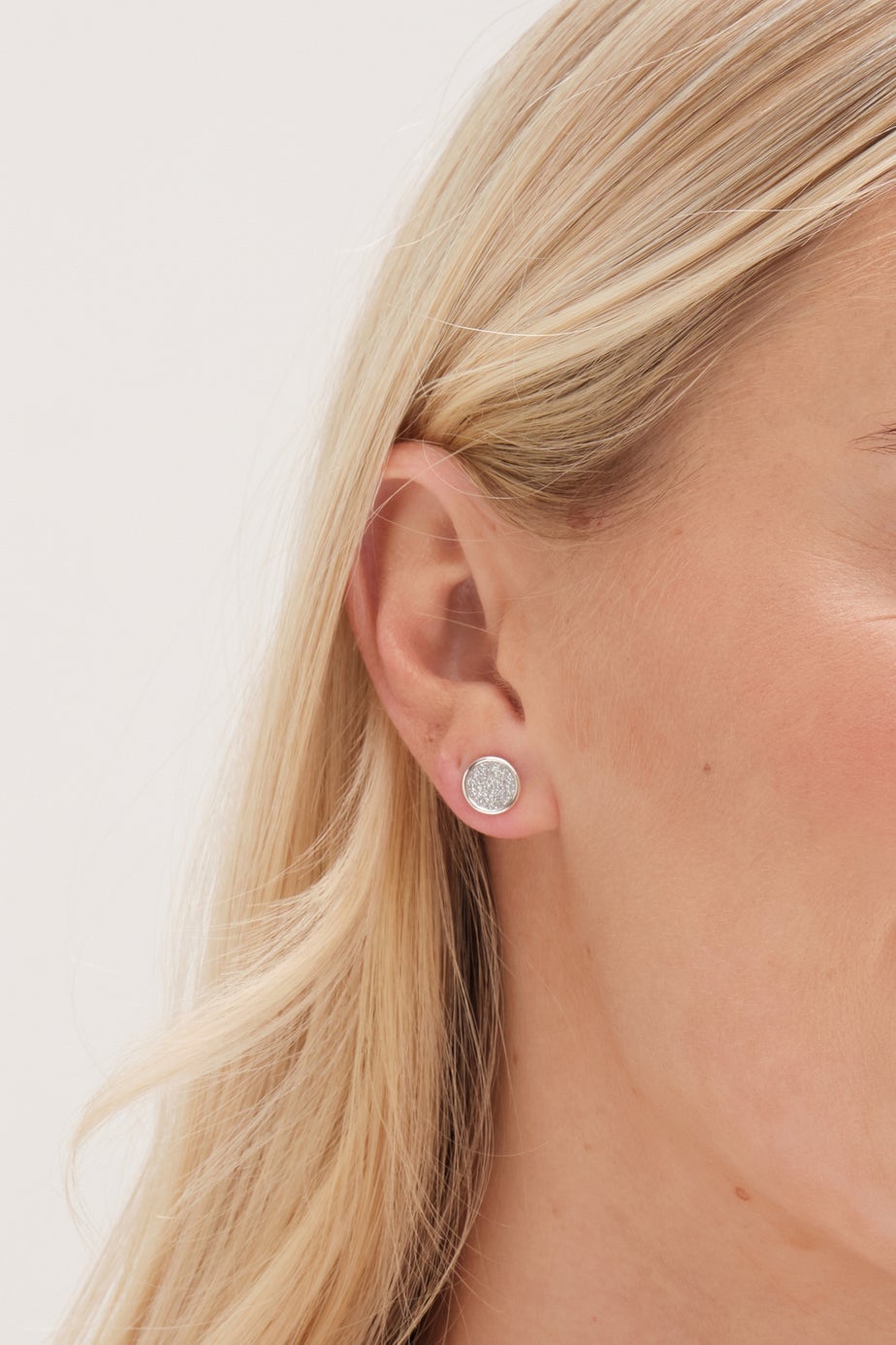 Mood Silver Crystal & Polished Round Stud Earrings Pack Of 3