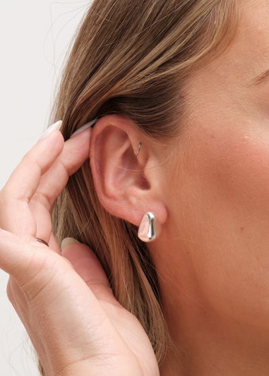 Simply Silver Sterling Silver 925 Polished Nugget Stud Earrings