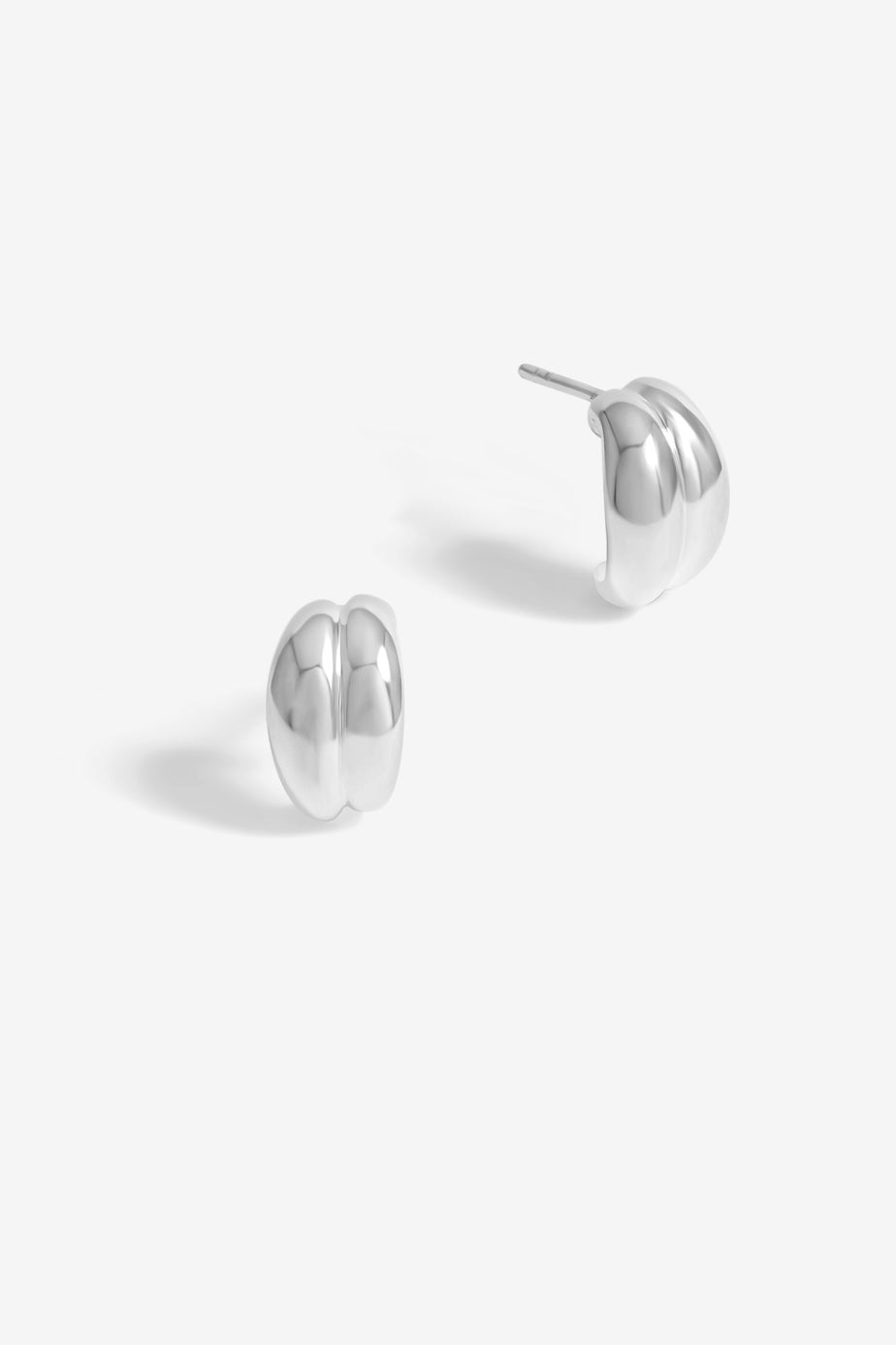 Simply Silver Sterling Silver 925 Polished Double Row Ridge Drop Earrings