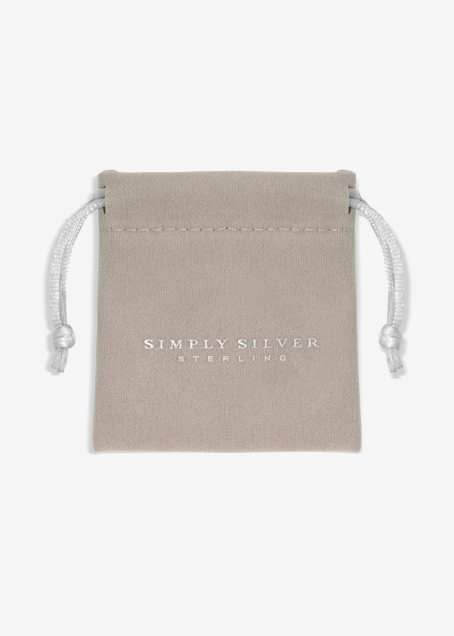 Simply Sterling Silver 925 Polished Molten Open Pendant