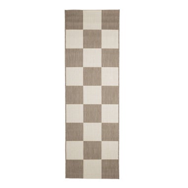 Homemaker Natural Chequer Runner Rug