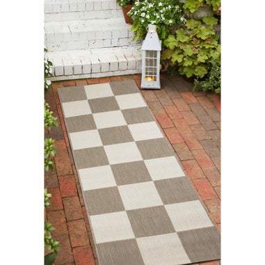 Homemaker Natural Chequer Runner Rug