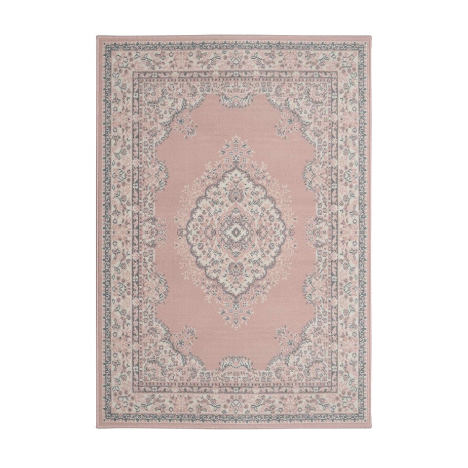 Homemaker Pink Traditional Rug