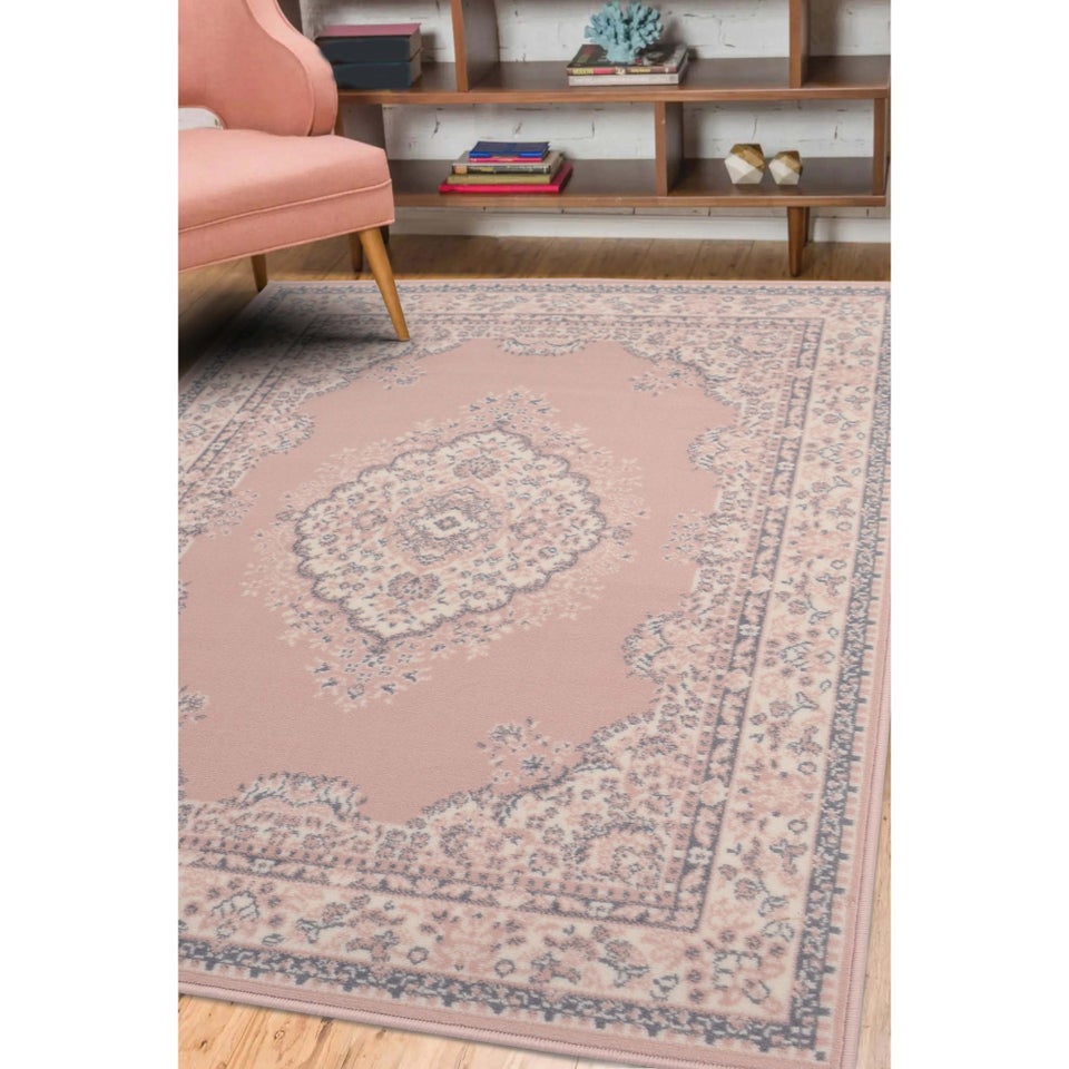 Homemaker Pink Traditional Rug