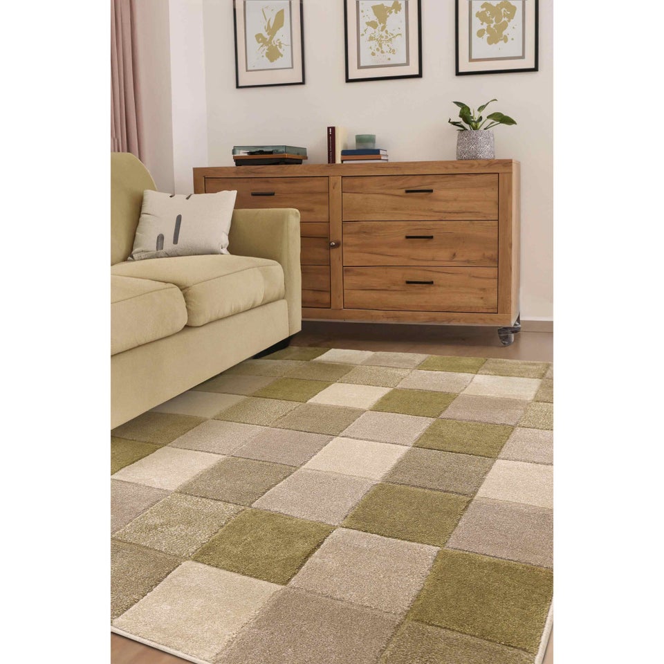Homemaker Green Blocks Rug