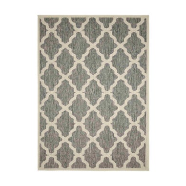 Homemaker Steel Trellis Gel Flatweave Runner Rug