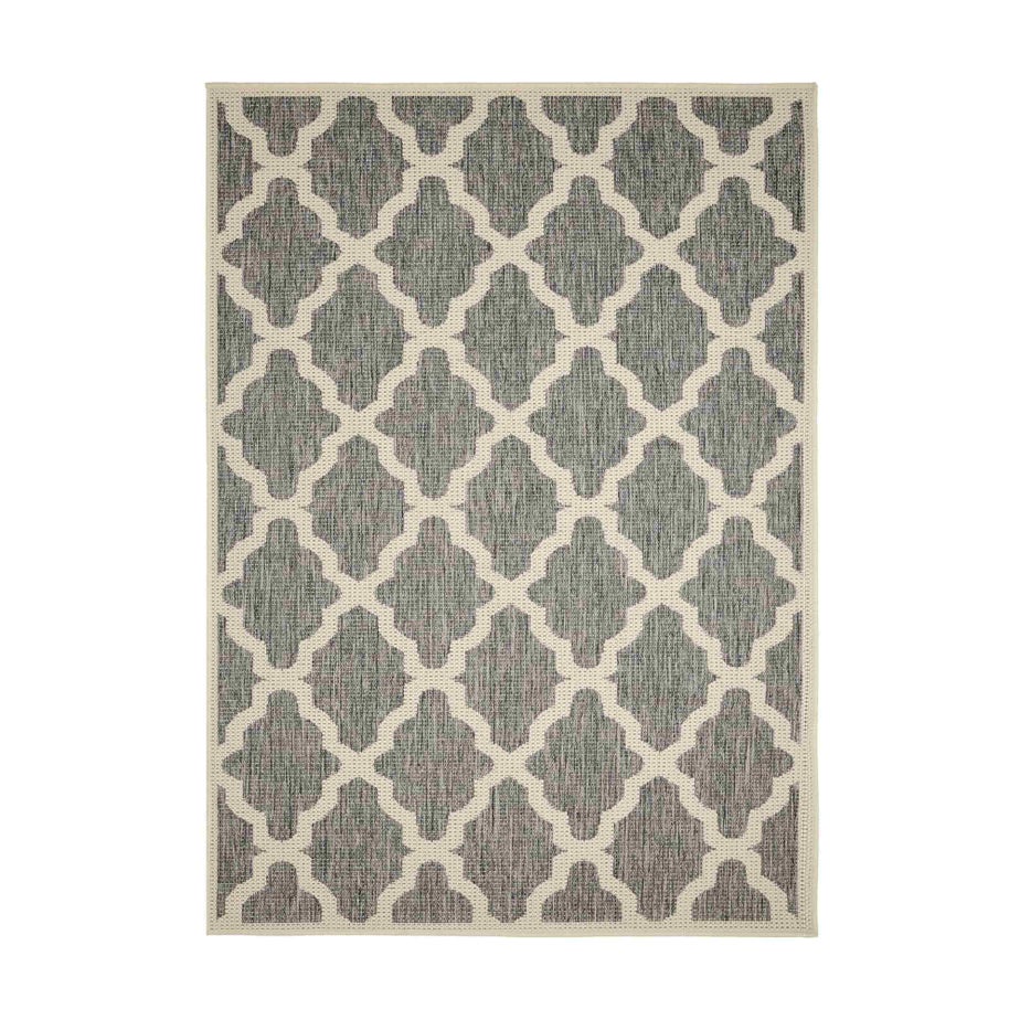 Homemaker Steel Trellis Gel Flatweave Runner Rug
