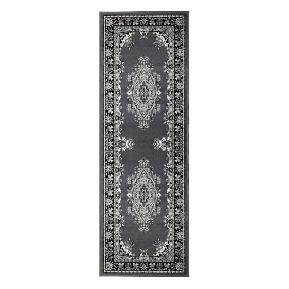 Homemaker Grey Traditional Runner Rug