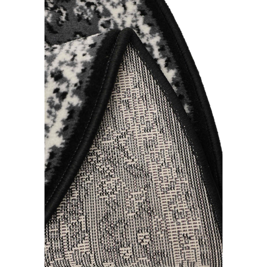 Homemaker Traditional Black Round Rug