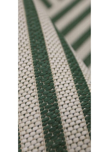 Homemaker Green Multistripe Design Rug