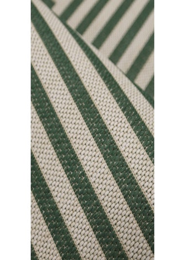Homemaker Green Multistripe Design Rug