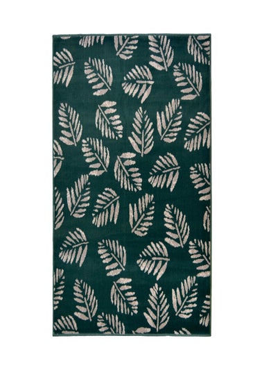 Homemaker Green Leaf Print Rug