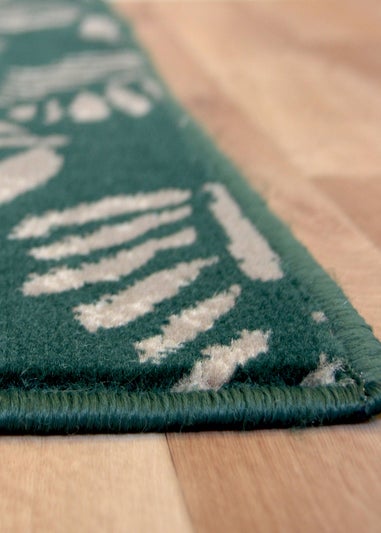 Homemaker Green Leaf Print Rug