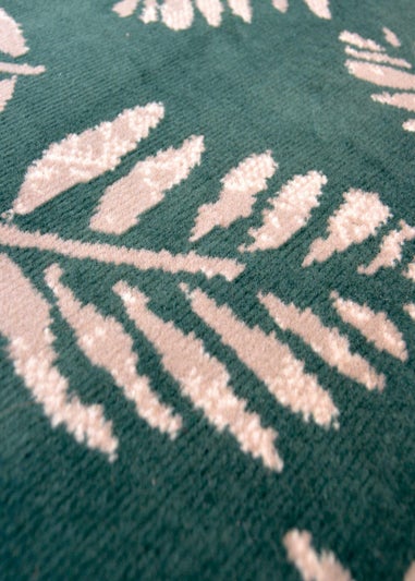 Homemaker Green Leaf Print Rug