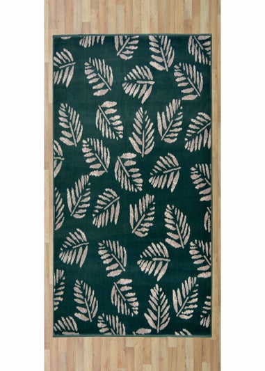 Homemaker Green Leaf Print Rug
