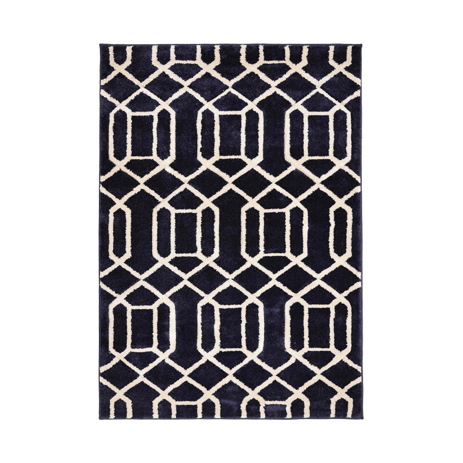 Homemaker Lattice Navy Rug
