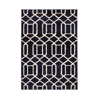 Homemaker Lattice Navy Rug