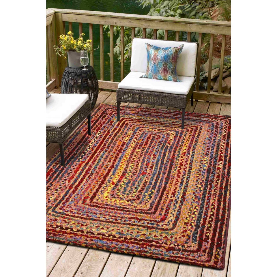 Homemaker Multicolour Border Rug