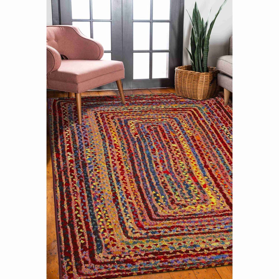 Homemaker Multicolour Border Rug