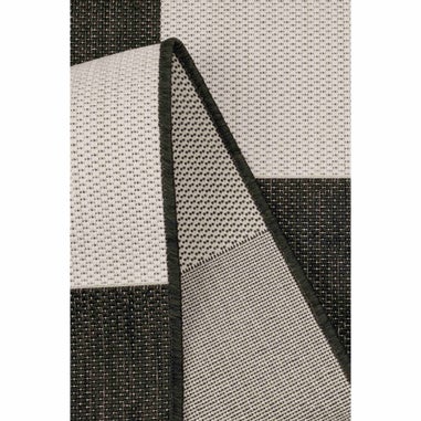 Homemaker Black Chequer Runner Rug