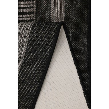 Homemaker Black Gel Backed Border Rug