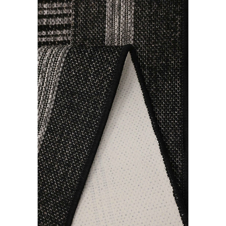 Homemaker Black Gel Backed Border Rug