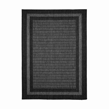Homemaker Black Gel Backed Border Rug