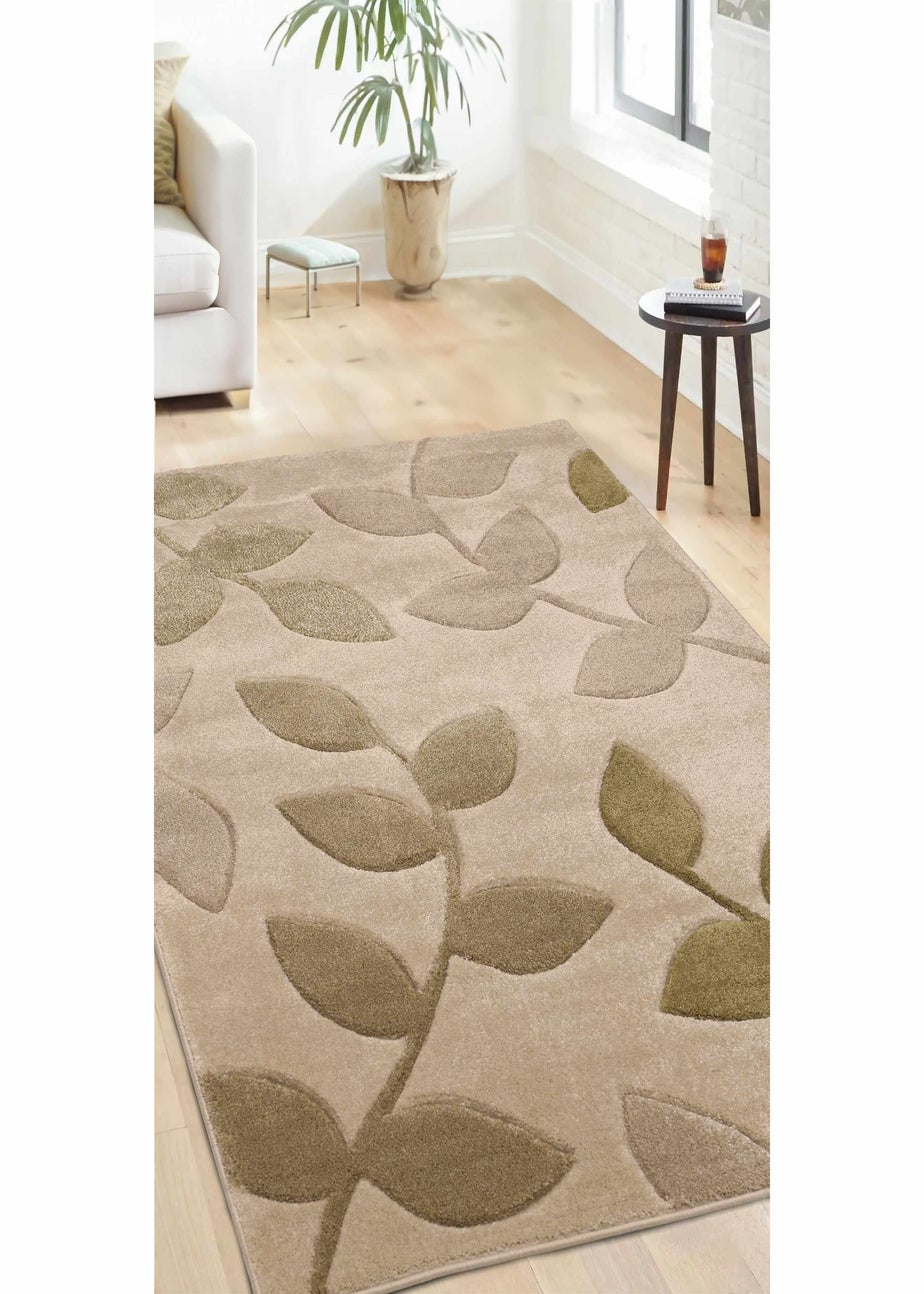 Homemaker Green Leaf Design Rug