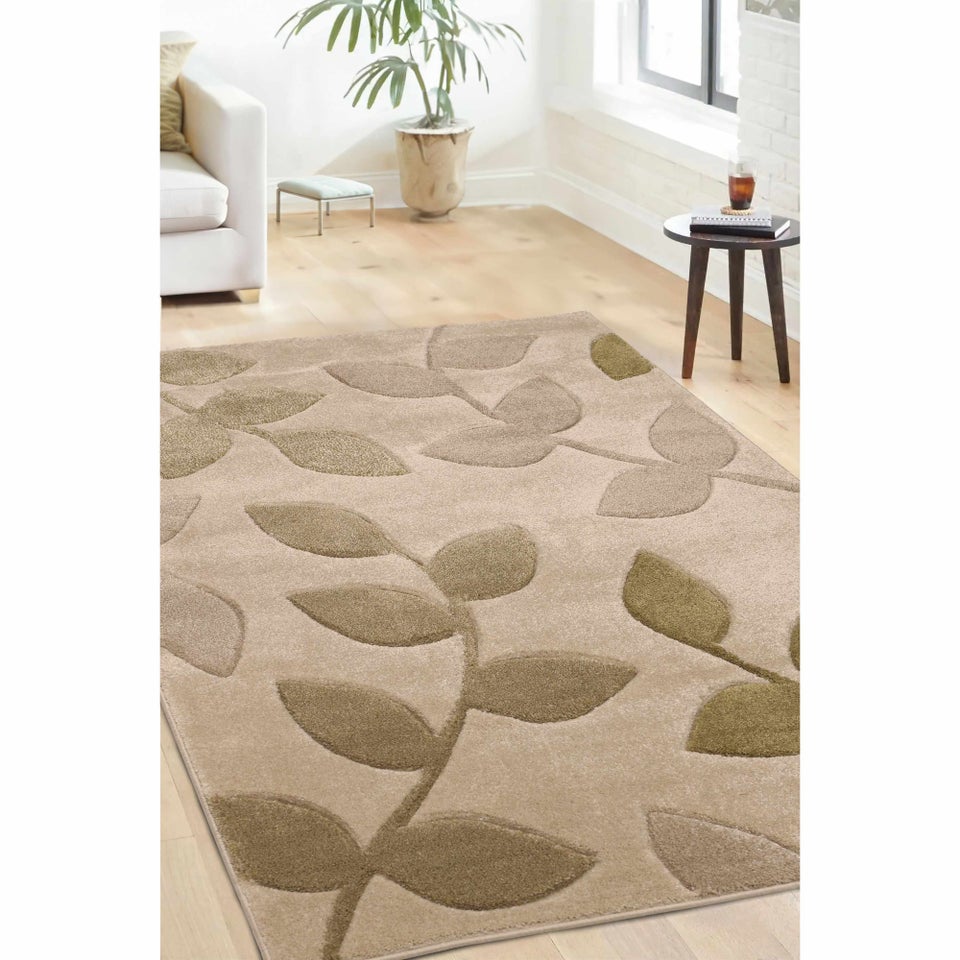 Homemaker Green Leaf Design Rug