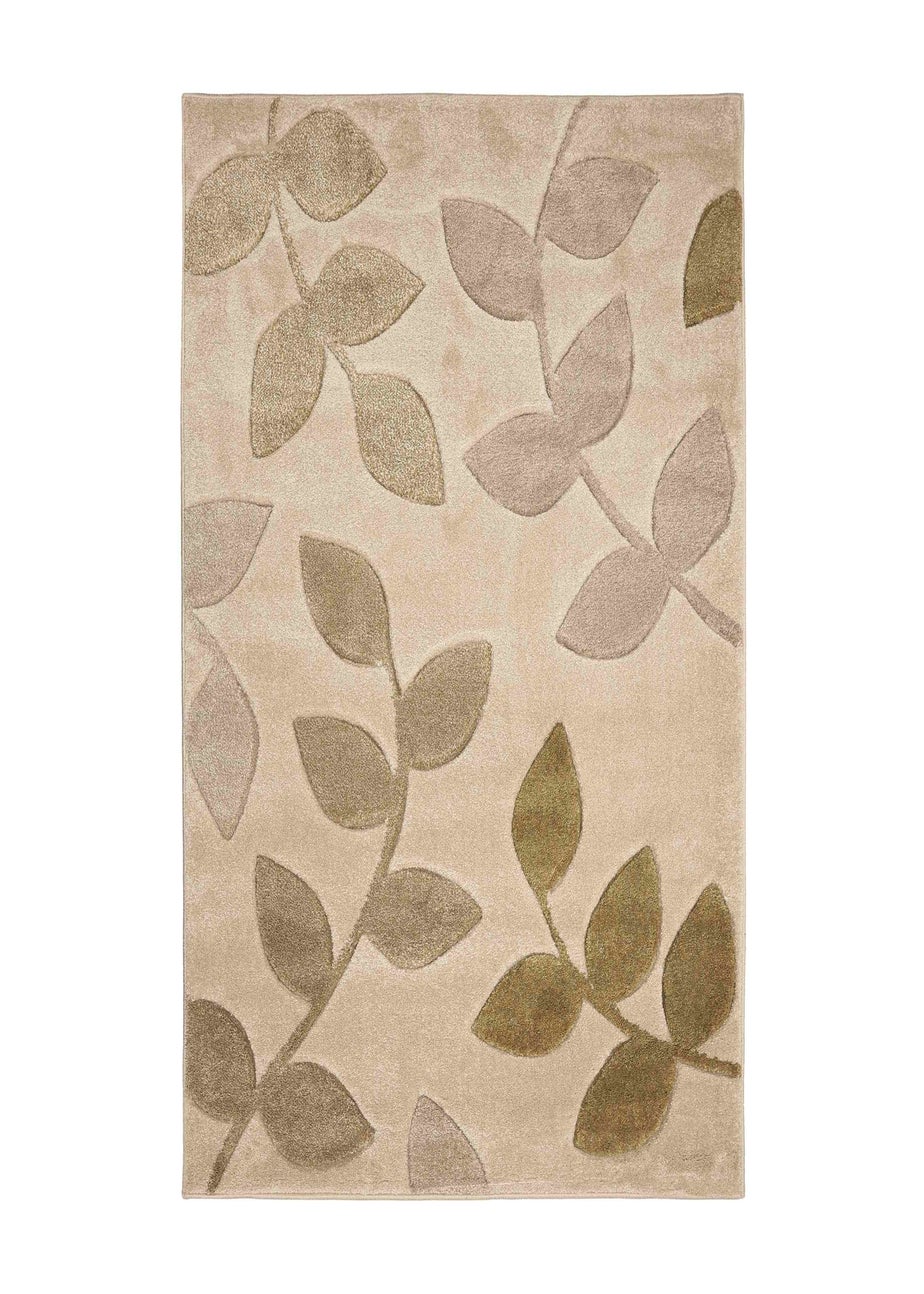 Homemaker Green Leaf Design Rug
