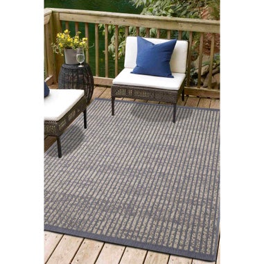 Homemaker Navy Hatch Design Rug