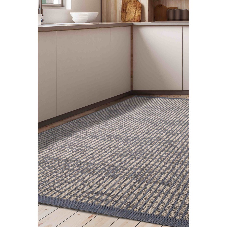 Homemaker Navy Hatch Design Rug